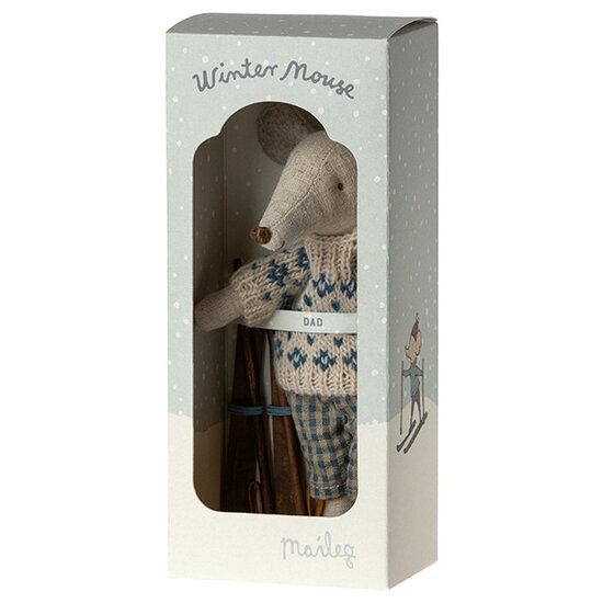 Maileg Maileg winter mouse with ski set father
