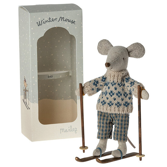 Maileg Maileg Winter Maus mit Skiset Vater