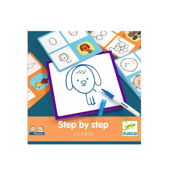 Djeco Djeco Learn to Draw Step by Step 1,2,3 & Co