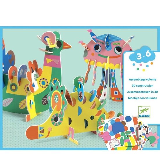 Djeco Djeco 3D Animals craft kit