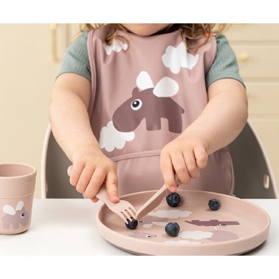 Done By Deer Done by Deer Foodie cutlery set (spoon/fork/knive) - Happy Dots Powder