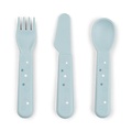 Done By Deer Done by Deer Foodie cutlery set (lepel/vork/mes) - Happy dots Blue