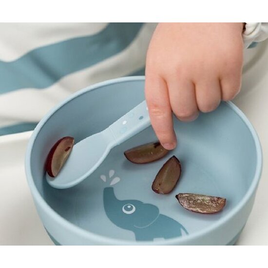 Done By Deer Done by Deer Foodie cutlery set (lepel/vork/mes) - Happy dots Blue