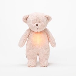 Moonie knuffel met licht en geluid beer Rose Natur