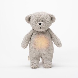 Moonie knuffel met licht en geluid beer Grey Natur