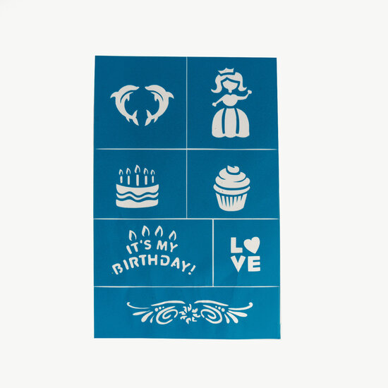 Oh Flossy Oh Flossy Reusable Adhesive Face Paint & Makeup Stencils