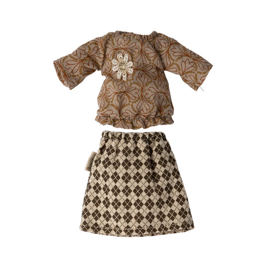 Maileg Maileg -Blouse and skirt for grandma mouse