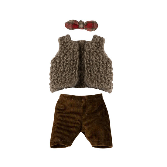 Maileg Maileg -Vest, pants and butterfly for grandpa mouse