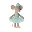 Maileg Maileg -Ballerina mouse, little sister - light mint