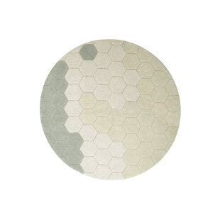 Lorena Canals - Tapis lavable Rond Nid d'abeille Bleu