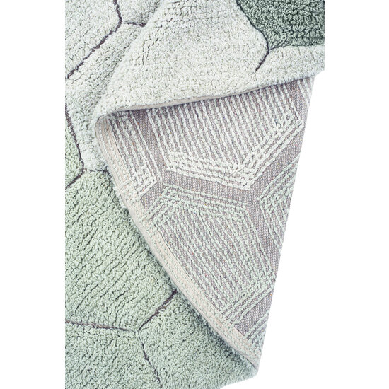 Lorena Canals Lorena Canals - Waschbarer Teppich Rund Honeycomb Blau