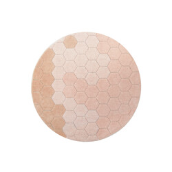 Lorena Canals - Washable rug Round Honeycomb Rose