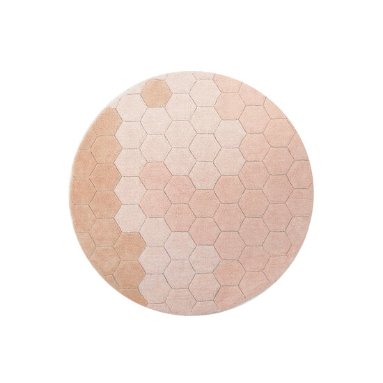 Lorena Canals Lorena Canals - Tapis lavable Round Honeycomb Rose