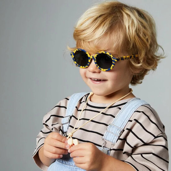 komono KOMONO SUNGLASSES KIDS 3-5Y - LOU - PATTERN - YELLOW BLUE