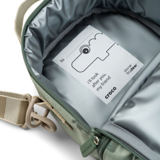 Done By Deer Done by Deer Kids isolierte Lunch-Tasche Croco Grün
