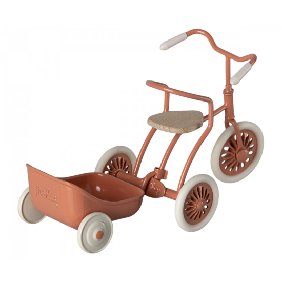 Maileg Maileg Tricycle Trailer Mouse Coral