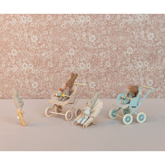 Maileg Maileg Stroller Baby Mouse Rose