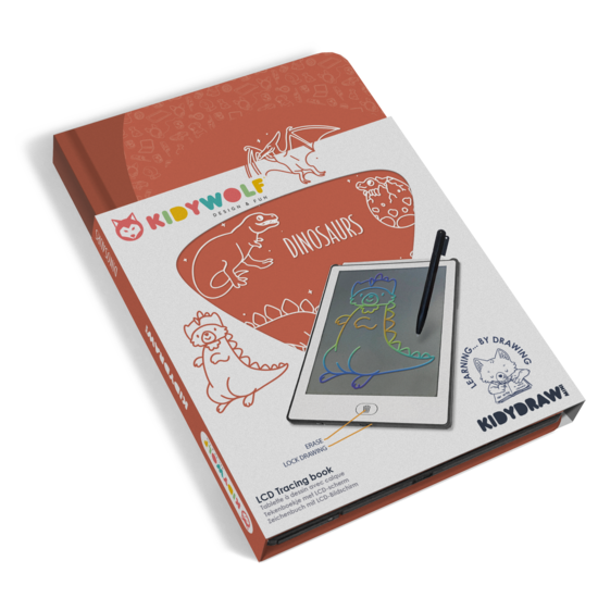 Kidywolf Kidywolf | Kidydraw - Mini Tekenbord Dinosaurussen