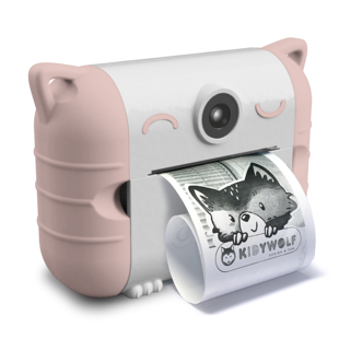 Kidywolf Kidyprint- imprimante thermique à caméra - Peach
