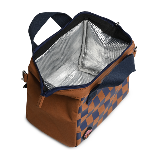 Caramel et Cie Caramel et Cie Lunch bag Square Ocre/Marine