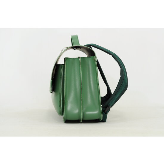 Own Stuff Own Stuff Lederen Boekentas met 2 Magneetsloten laké Emeraldgreen