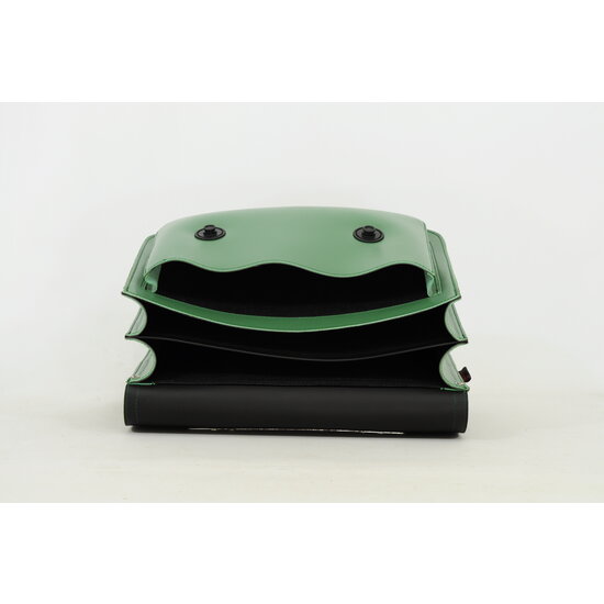 Own Stuff Own Stuff Leather Bookbag with 2 Magnetic Locks laké Emeraldgreen