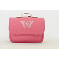 Own Stuff Own Stuff Leather Bookbag With 2 Magnetic Locks Silver Butterfly, Antique Pink