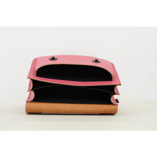 Own Stuff Own Stuff | Lederen Boekentas Met 2 Magneetsloten Butterfly Antique Pink