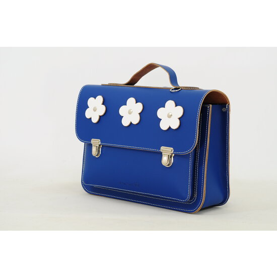 Own Stuff Own Stuff Leder Vorschulranzen Flowers White Cobalt