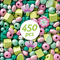 Djeco Djeco Wooden Beads Leaves and Flowers