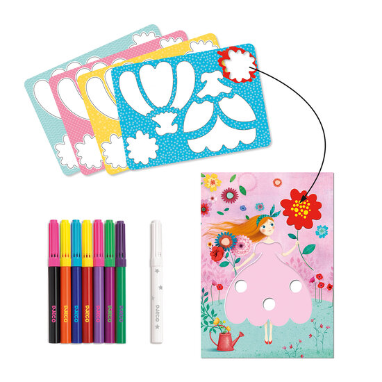 Djeco Djeco Magical Colouring Marie's Pretty Dresses