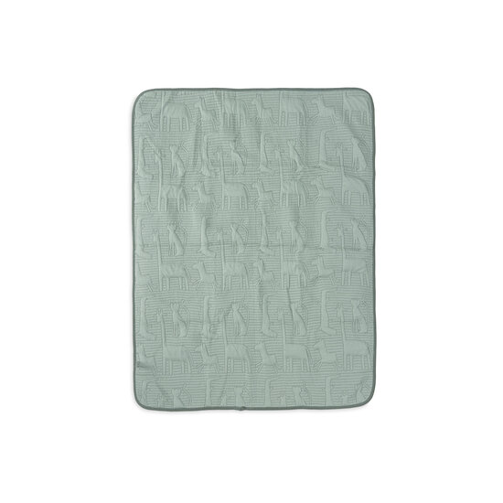 Jollein Jollein Decke Wiege 75x100cm Dschungel Jambo  Ash Green/Laurel
