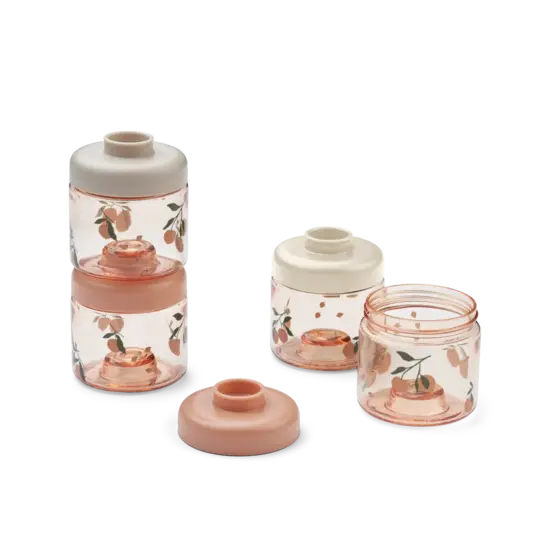 Liewood Liewood Dominique Baba Food Boxes 4pack Peach/Sea Shell