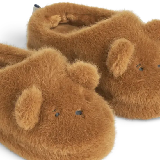 Liewood Liewood Aviaja Bear Slippers Golden Caramel