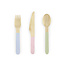 Party Deco Party Deco Couverts en bois mélange pastel