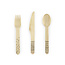 Party Deco Party Deco Wooden cutlery Black