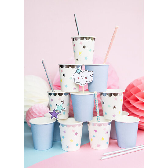 Party Deco Party Deco Bekers Unicorn/Sterren