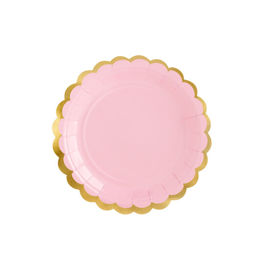 Party Deco Assiettes Party Deco - Rose pâle