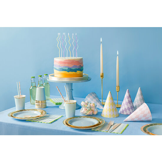 Party Deco Party Deco Cups - Light blue