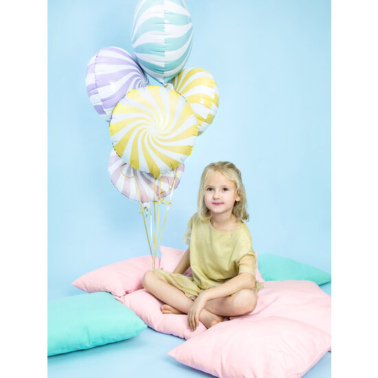 Party Deco Party Deco-Folienballon - Candy - Hellgelb