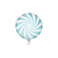 Party Deco Party Deco Foil Balloon - Candy -- bleu clair