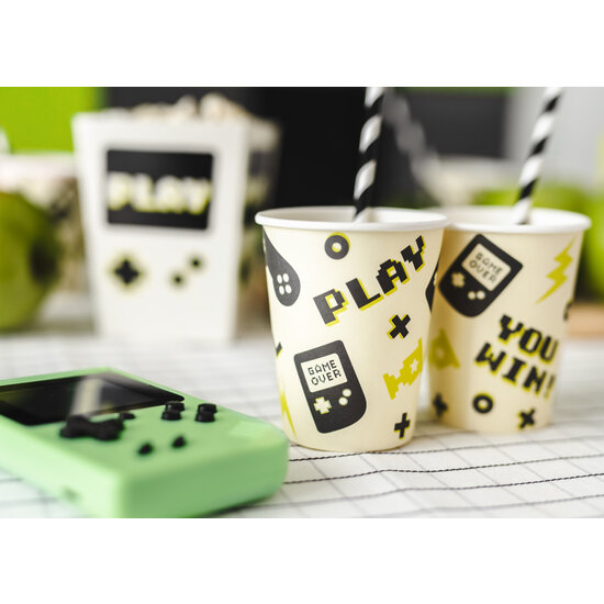 Party Deco Party-Deco-Tassen Gamer