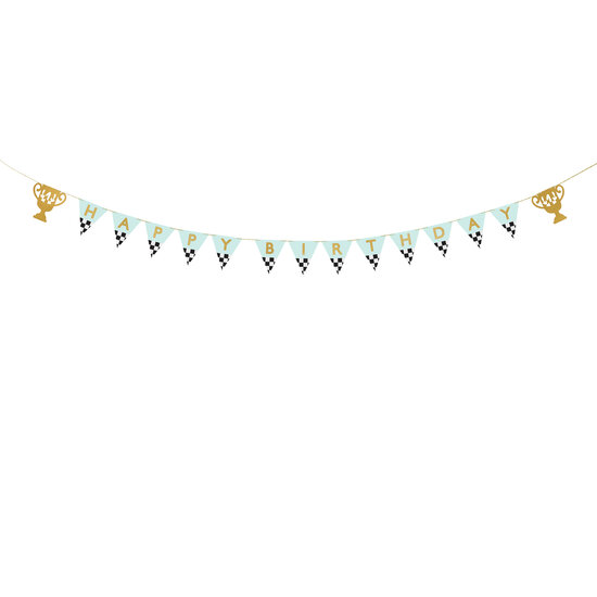 Party Deco Party Deco Banner - Happy Birthday trophy