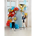 Party Deco Party Deco - Folienballon Zielflagge, 45 cm, Mix