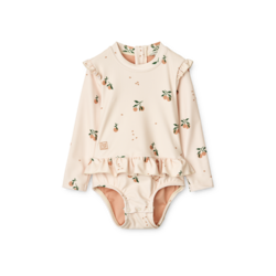 Liewood Sille Baby bedruckter Badeanzug  Peach Sea Shell