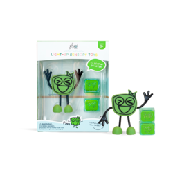 Glo Pals Pipa, light Up Cubes, Characters, Green, 1+2 Pieces