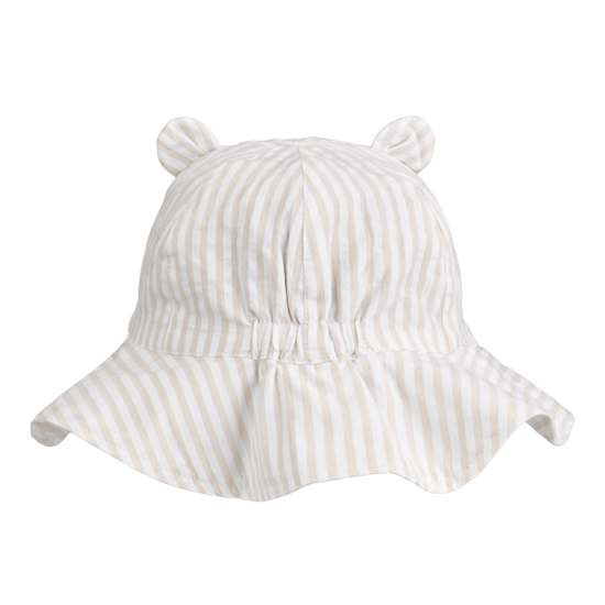 Liewood Liewood Amelia Seersucker Sonnenhut mit Ohren Stripes Crisp White/Sandy