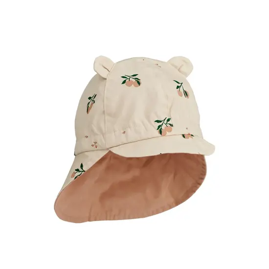 Liewood Liewood Gorm Reversible Sun Hat With Ears Peach Seashell/Pale Tuscany