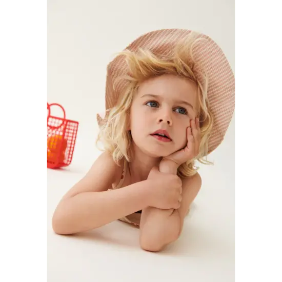 Liewood Liewood Amelia Strip Sun Hat Tuscany Rose/Creme de la creme