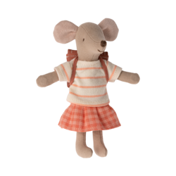 Maileg | Tricycle Mouse, Big Sister - Coral